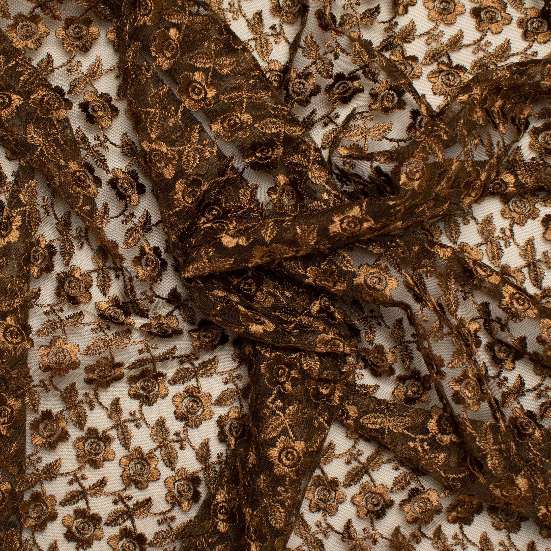 Embroidered Lace SF-2194 Brown