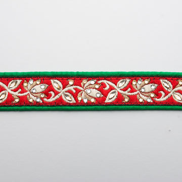Embroidered Fancy Floral Ribbon-2.5cm