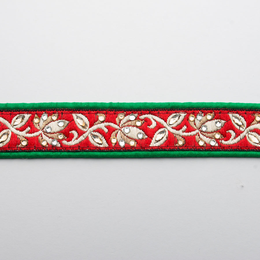 Embroidered Fancy Floral Ribbon-2.5cm