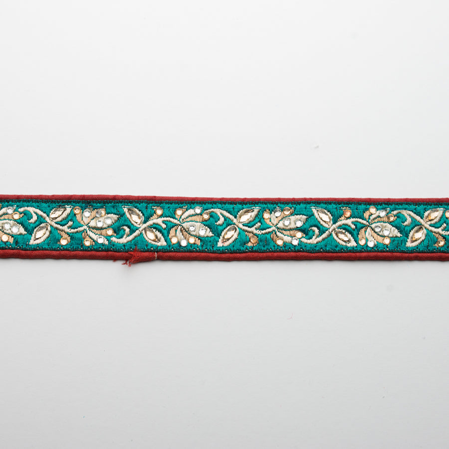 Embroidered Fancy Floral Ribbon-2.5cm