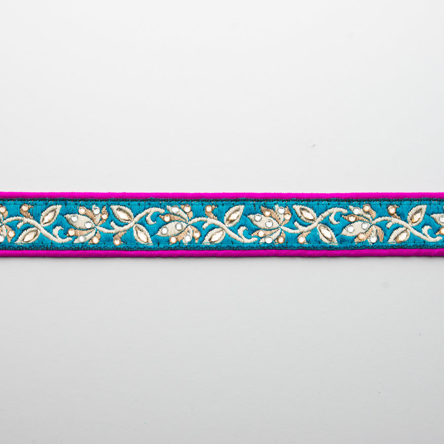 Embroidered Fancy Floral Ribbon-2.5cm