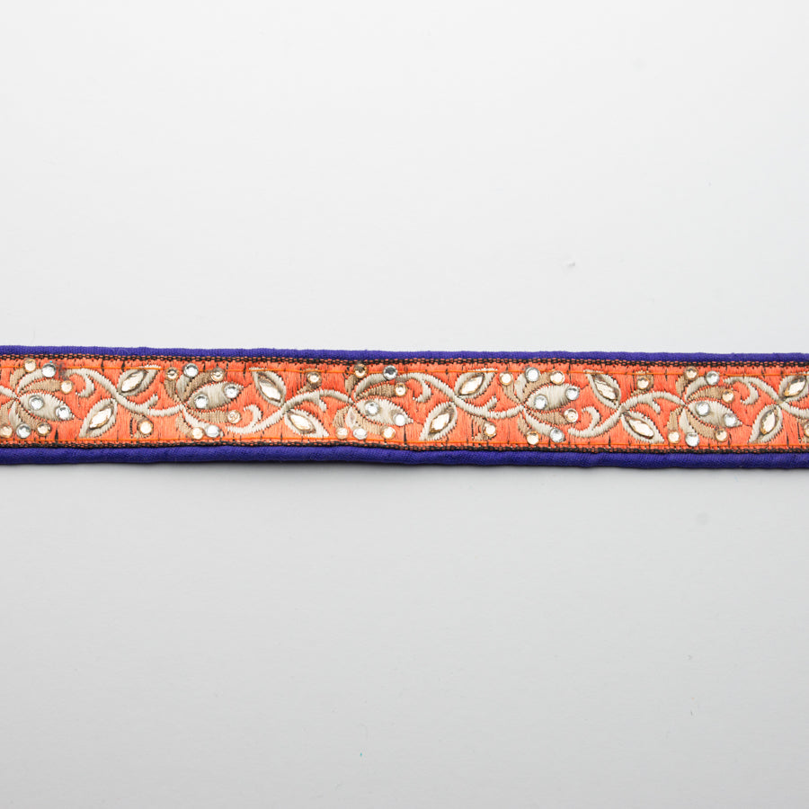 Embroidered Fancy Floral Ribbon-2.5cm