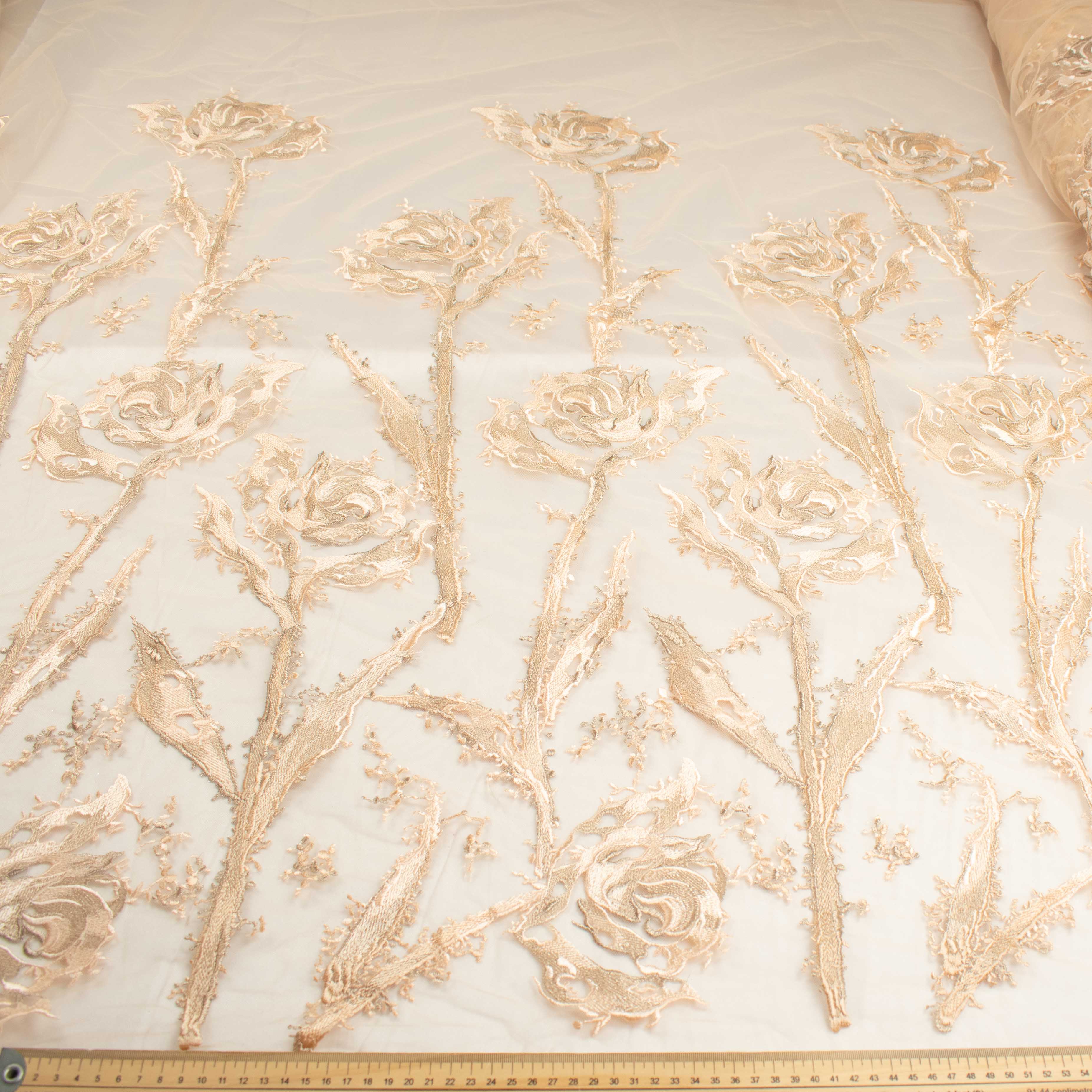 Floral Embroidered Lace Yellow