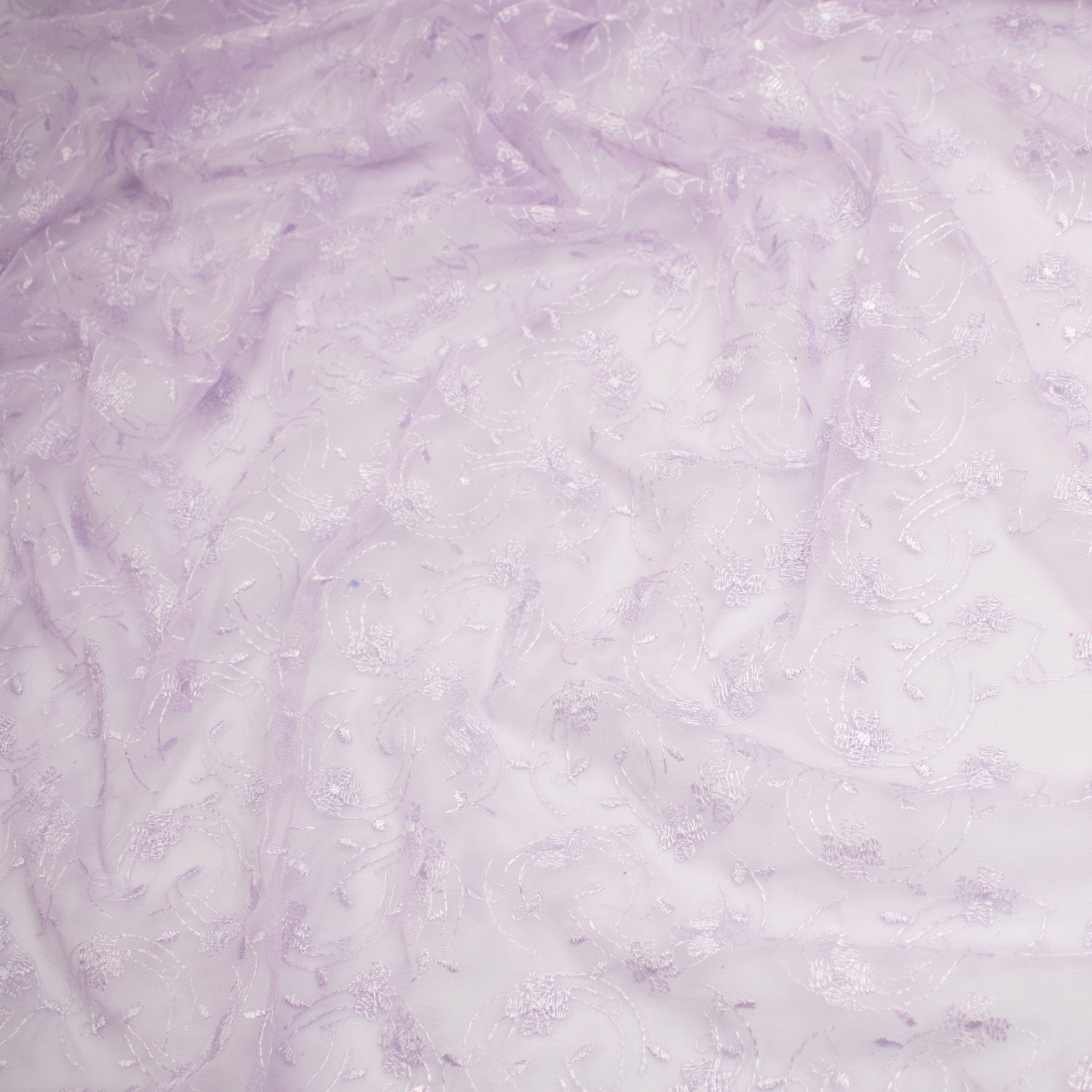 Embroidered Lace Lilac Floral
