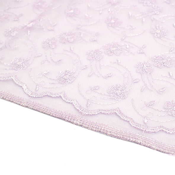 Embroidered Lace Lilac Floral