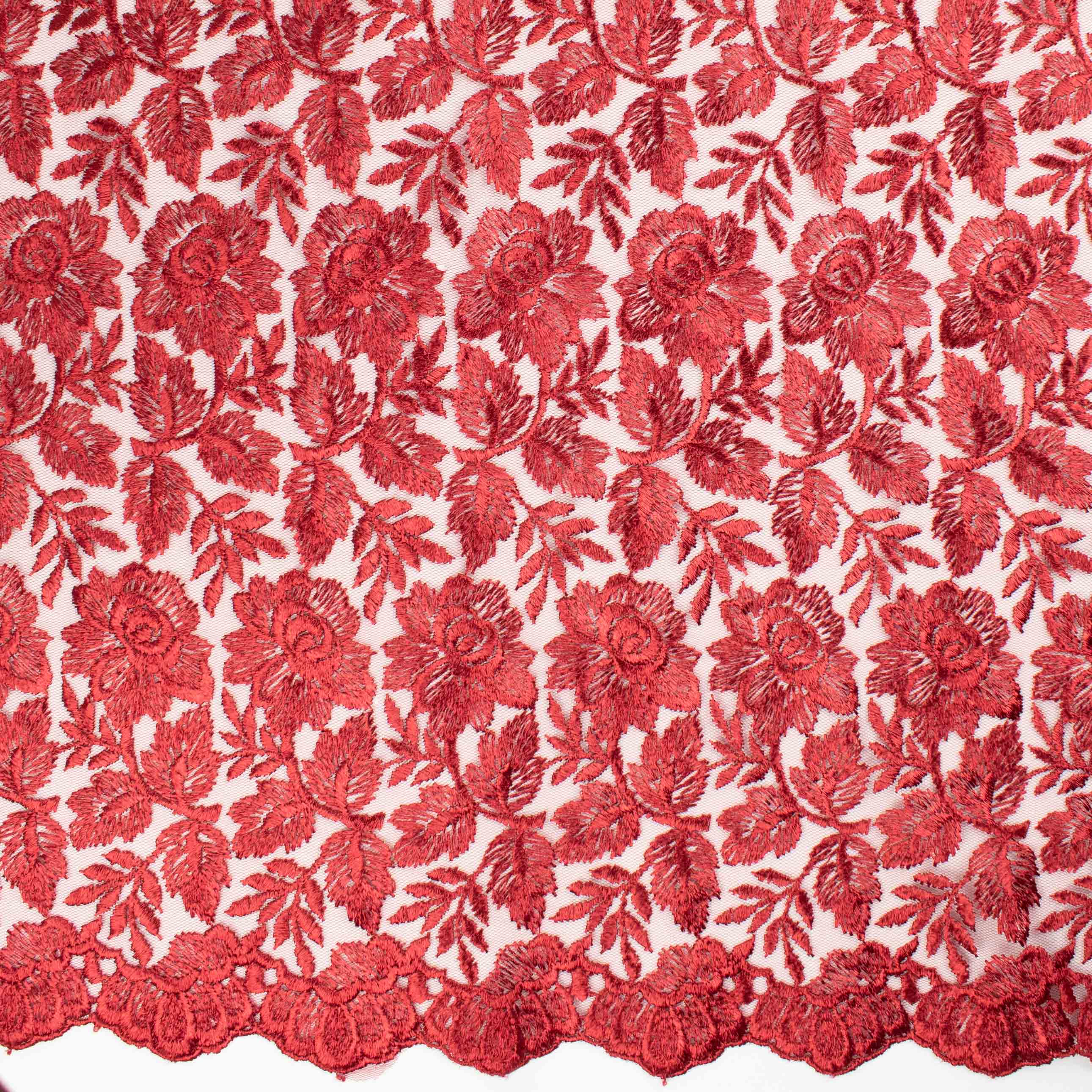 Embroidered Lace BF-2749 S scarlet