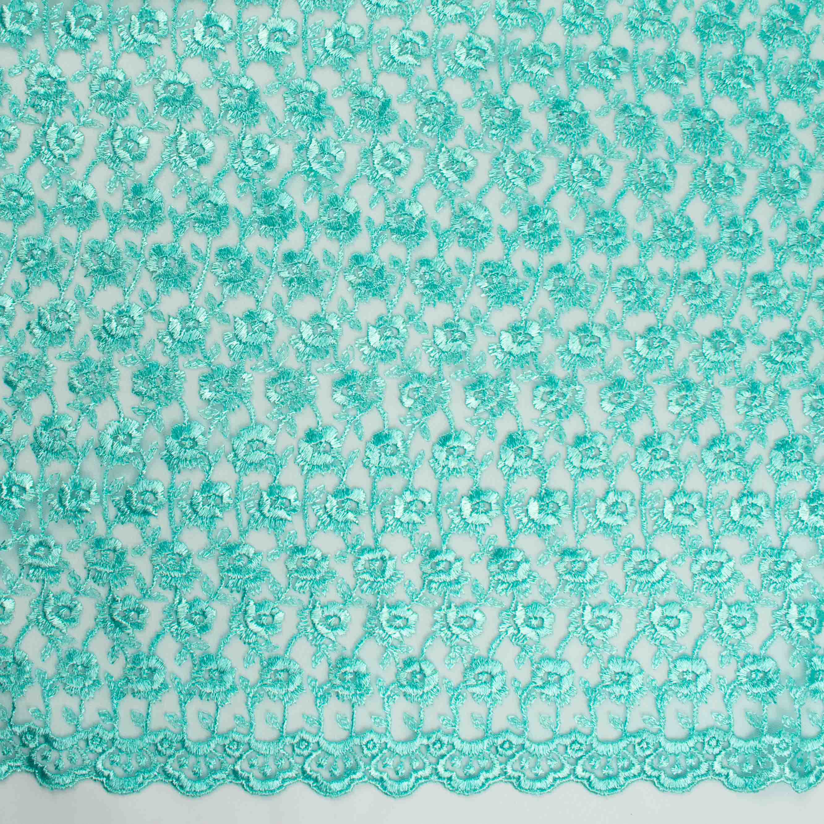 Embroidered Lace SF-2714 Turquoise