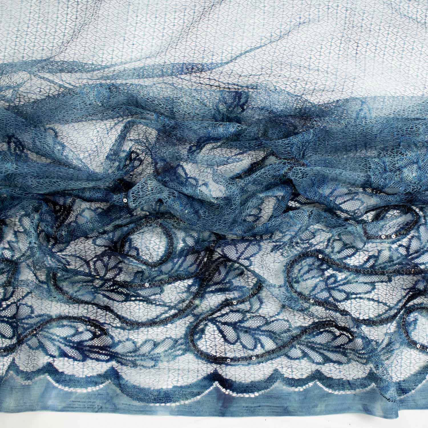 Floral Vines Embroidered Tulle