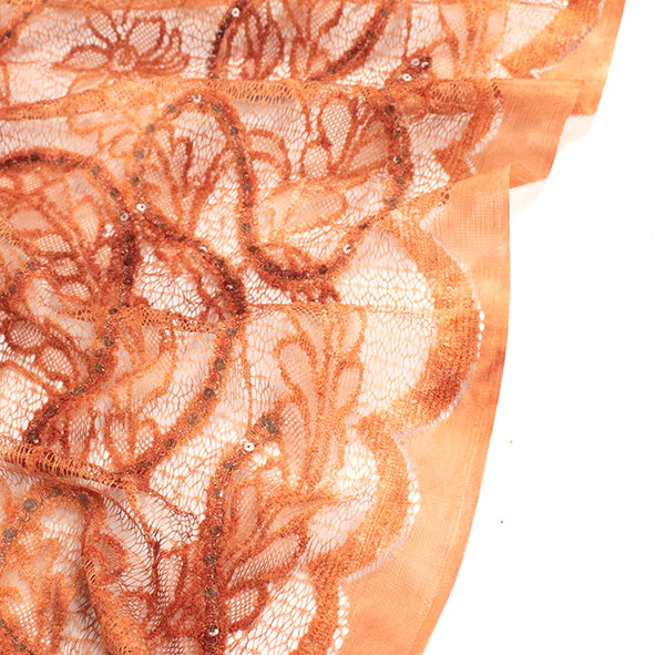 Floral Vines Embroidered Tulle