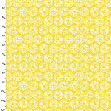 Fabric Editions Happy Meadow Yellow Circles Cotton Prints