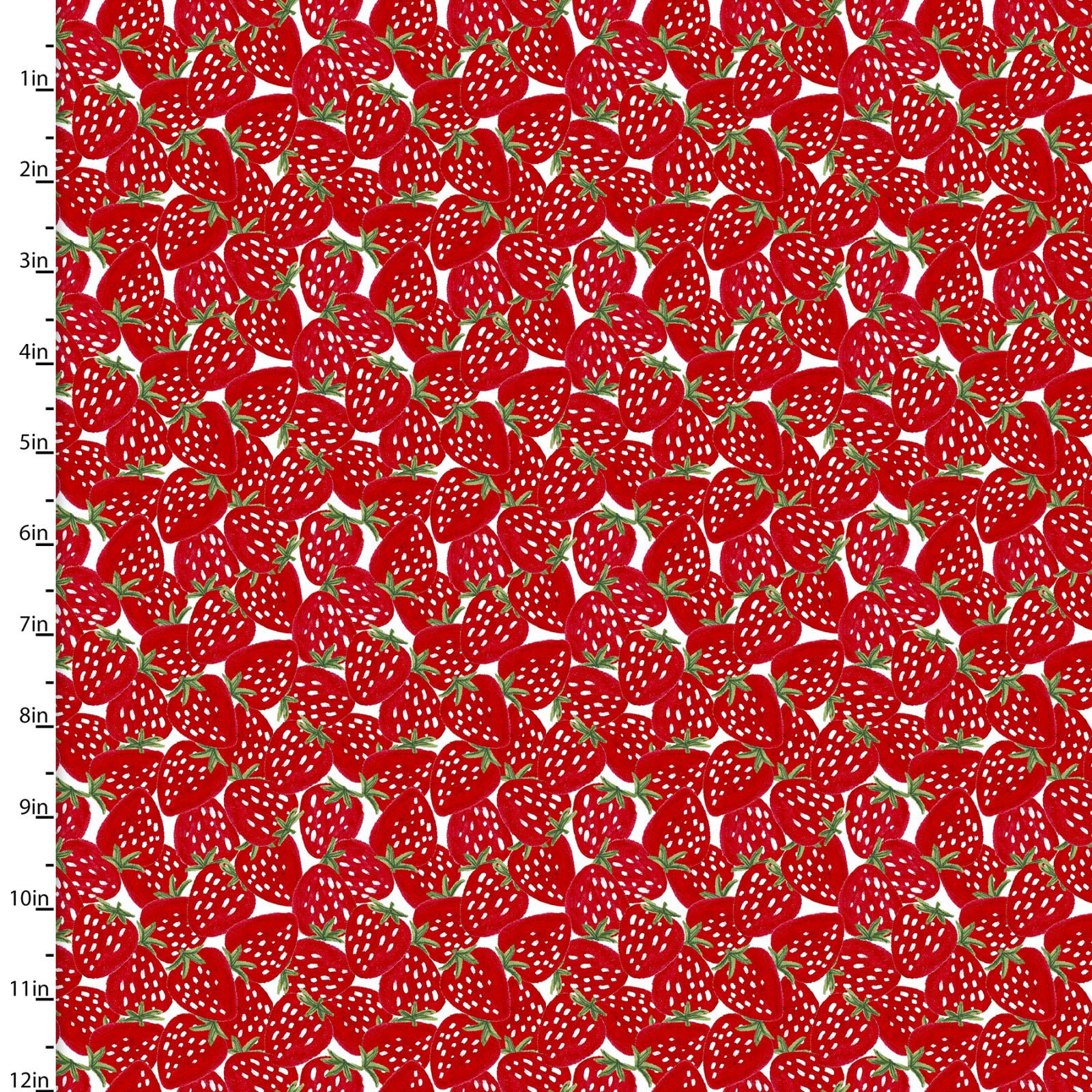 Fabric Editions Farm Fresh Red Strawberry Cotton Prints