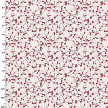 Fabric Editions Floral Vines on Cream Cotton Prints