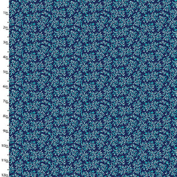 Fabric Editions Hello Spring Leaf Navy Cotton Prints