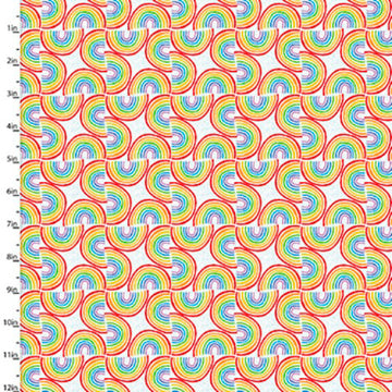 Fabric Editions Create & Hobby Rainbows on White Cotton Prints