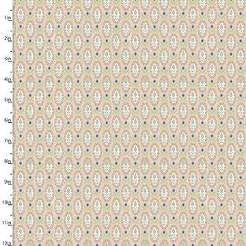 Fabric Editions Quentin Feather on Tan Cotton Prints