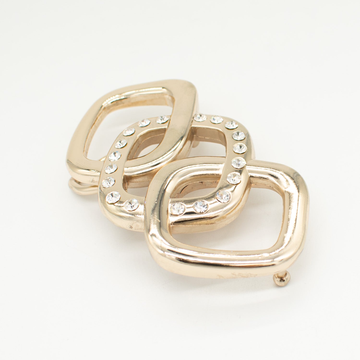 Birch Metal & Diamante Decor Fashion Buckle Design-5