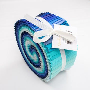 Solid Colour Jelly Rolls 40 pieces Set Col-Blue