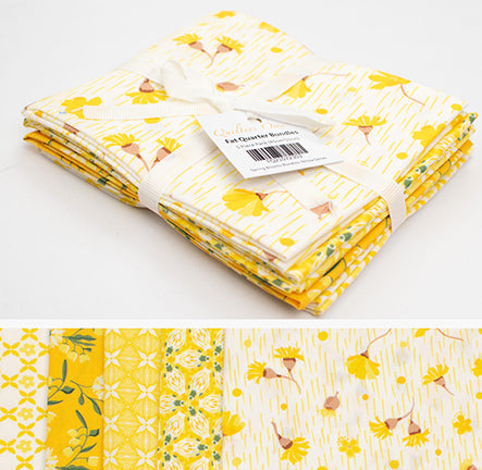 Printed Fat Quarter Bundles Spring Blooms Series-Yellow