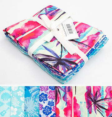 Printed Fat Quarter Bundles Hawaii Style Series-Blue
