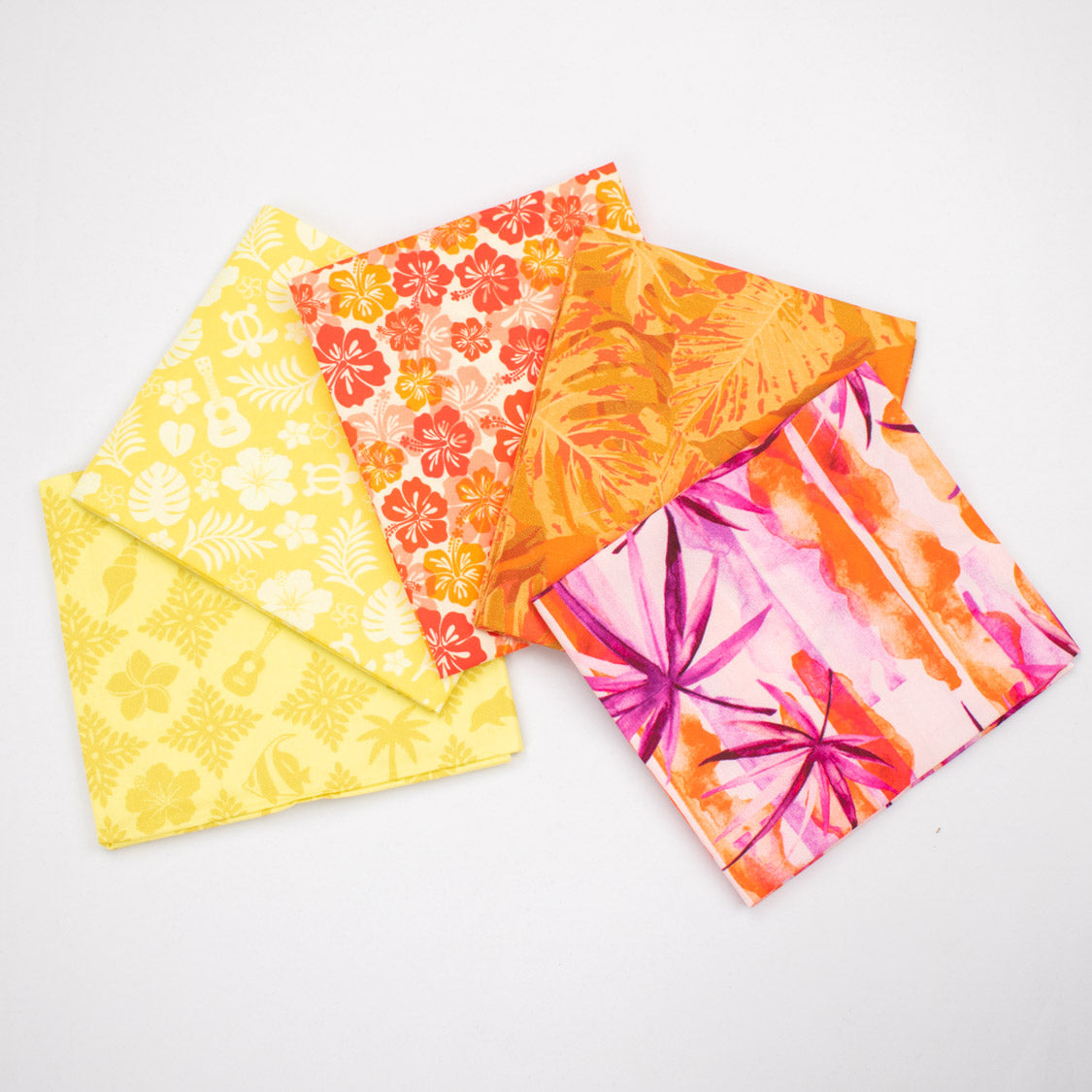 Printed Fat Quarter Bundles Hawaii Style Series-Yellow