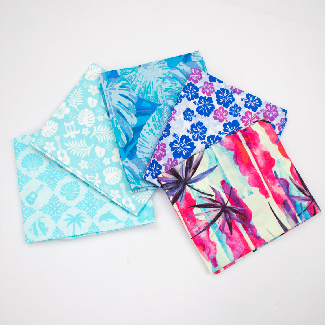 Printed Fat Quarter Bundles Hawaii Style Series-Blue