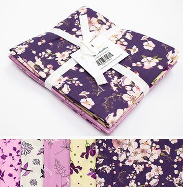Printed Fat Quarter Bundles Old World Purple Series-Flower 03