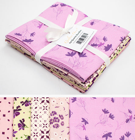 Printed Fat Quarter Bundles Old World Purple Series-Flower 04