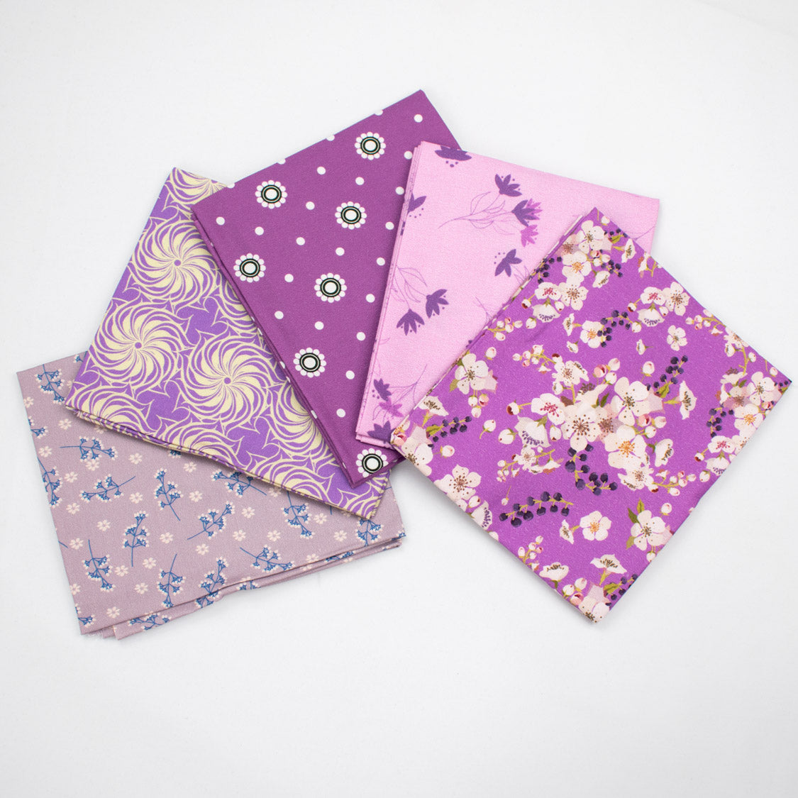 Printed Fat Quarter Bundles Old World Purple Series-Flower 02