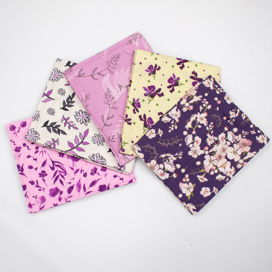 Printed Fat Quarter Bundles Old World Purple Series-Flower 03