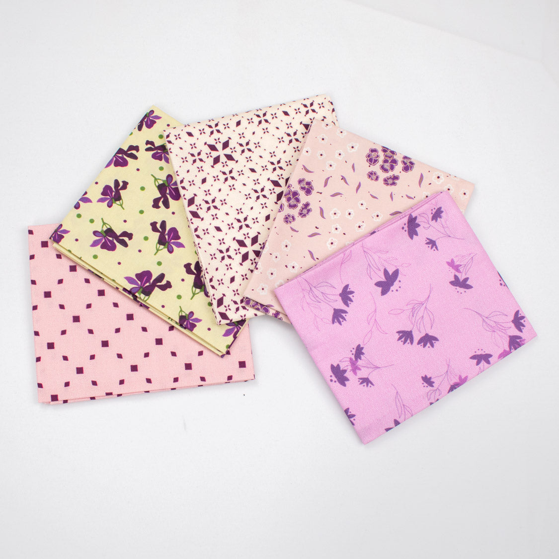Printed Fat Quarter Bundles Old World Purple Series-Flower 04