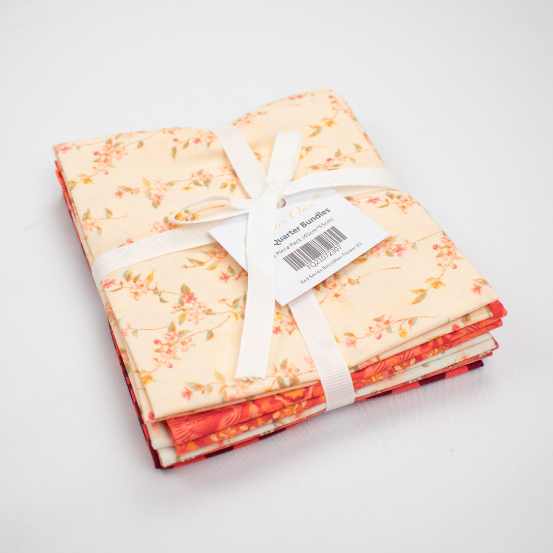 Printed Fat Quarter Bundles Red Series-Flower 02