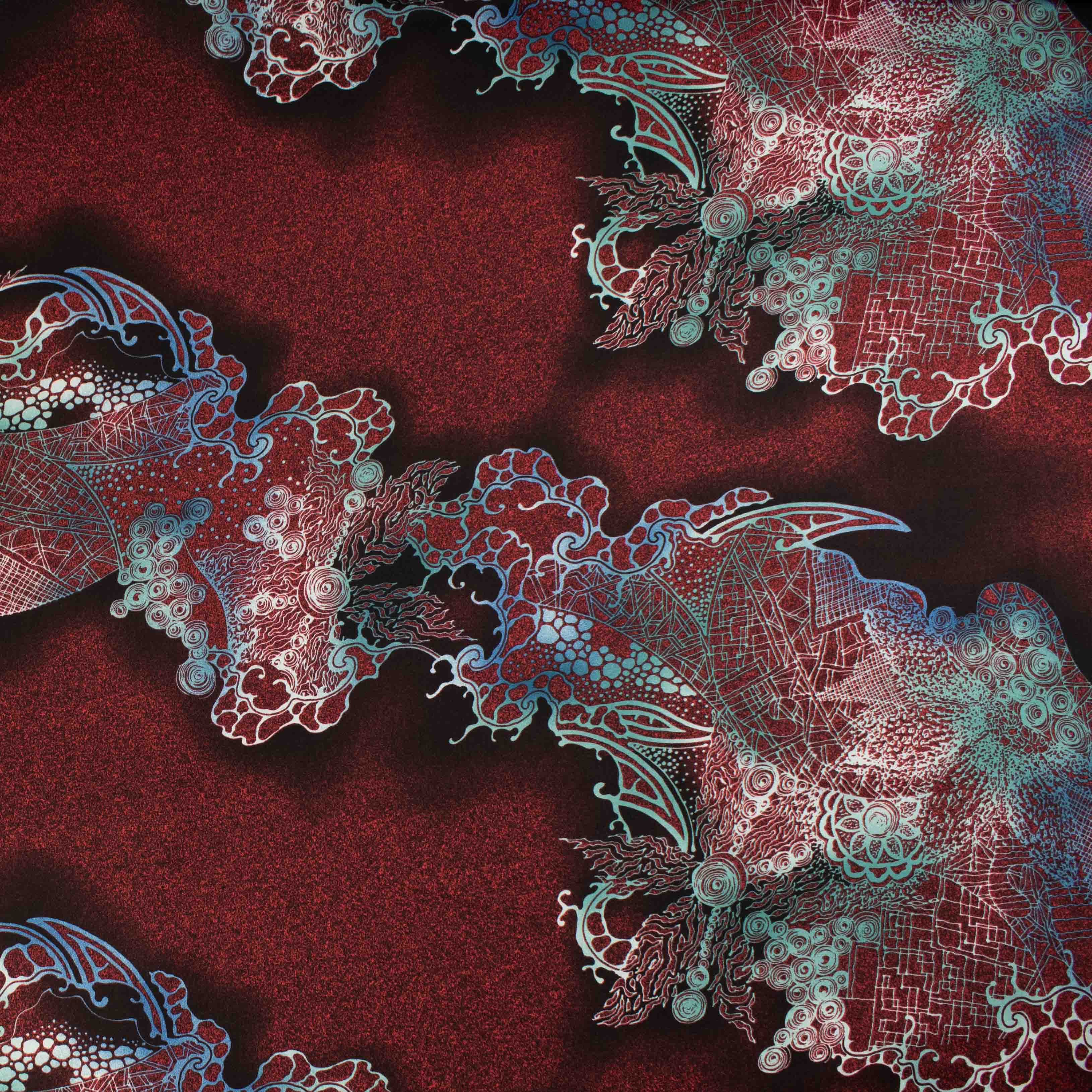 Fine Satin Prints Design-659 Abstract Wine