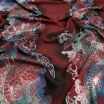 Fine Satin Prints Design-659 Abstract Wine