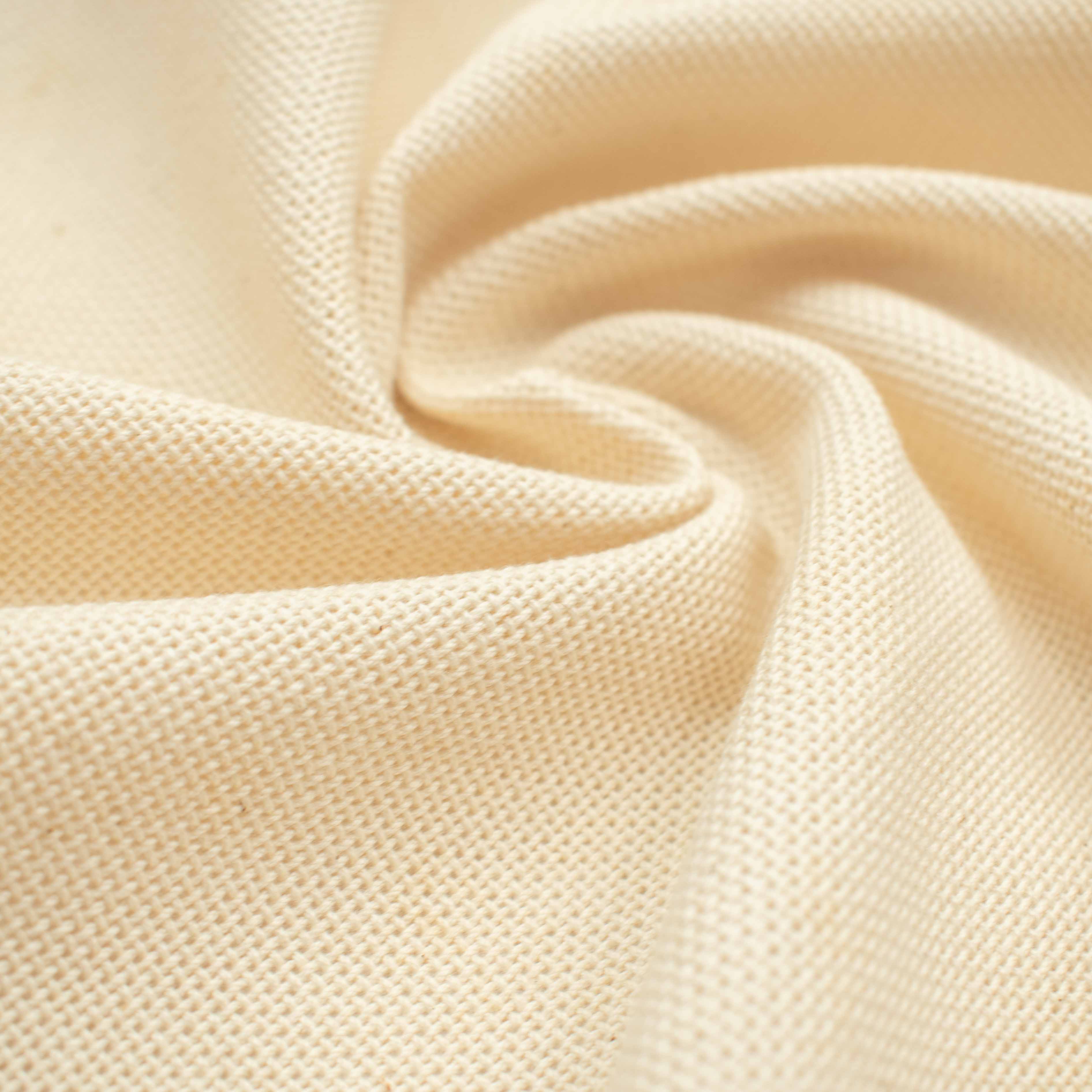 Basket Weave Cotton Fabric - Natural 100% Cotton (Panama Weave)