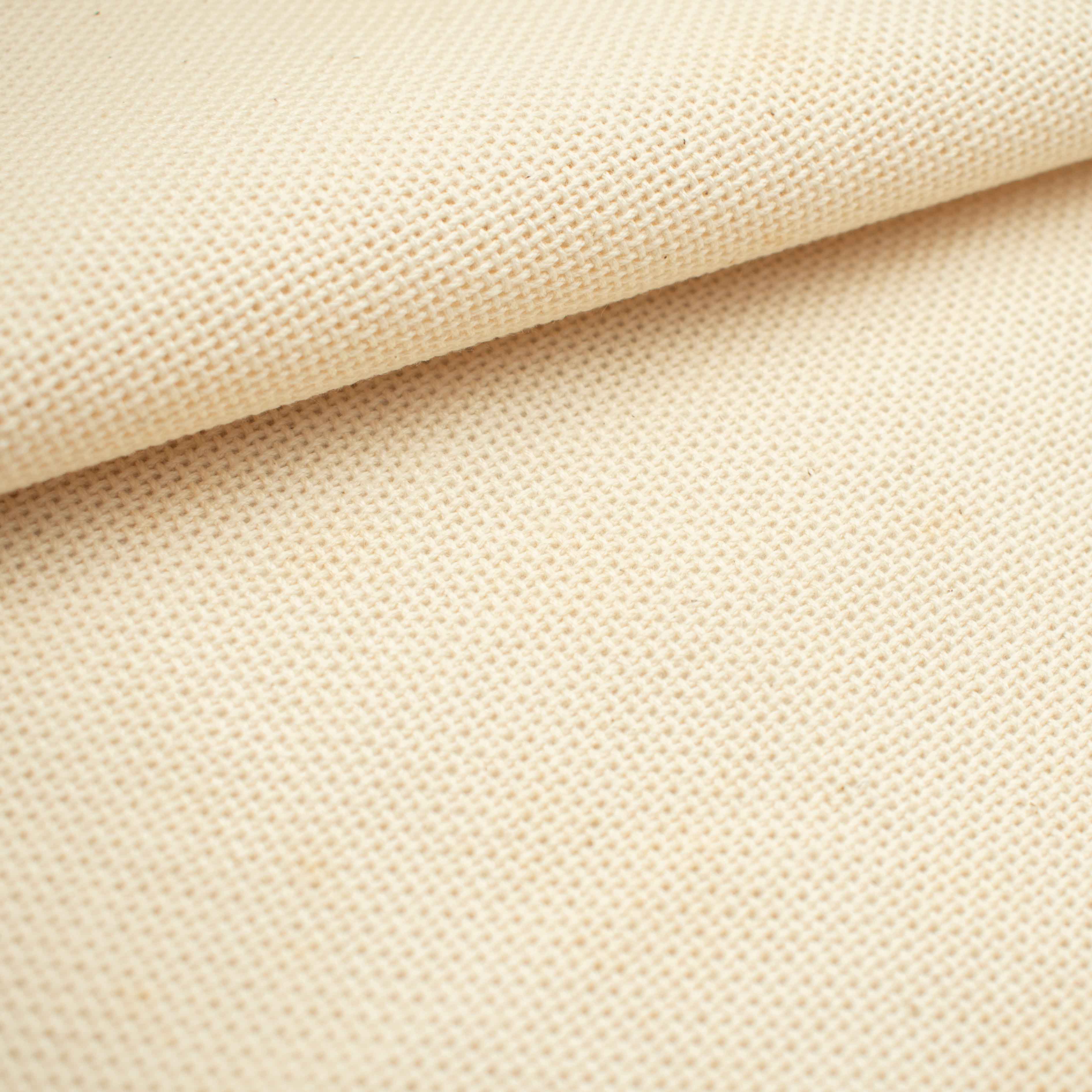 Basket Weave Cotton Fabric - Natural 100% Cotton (Panama Weave)