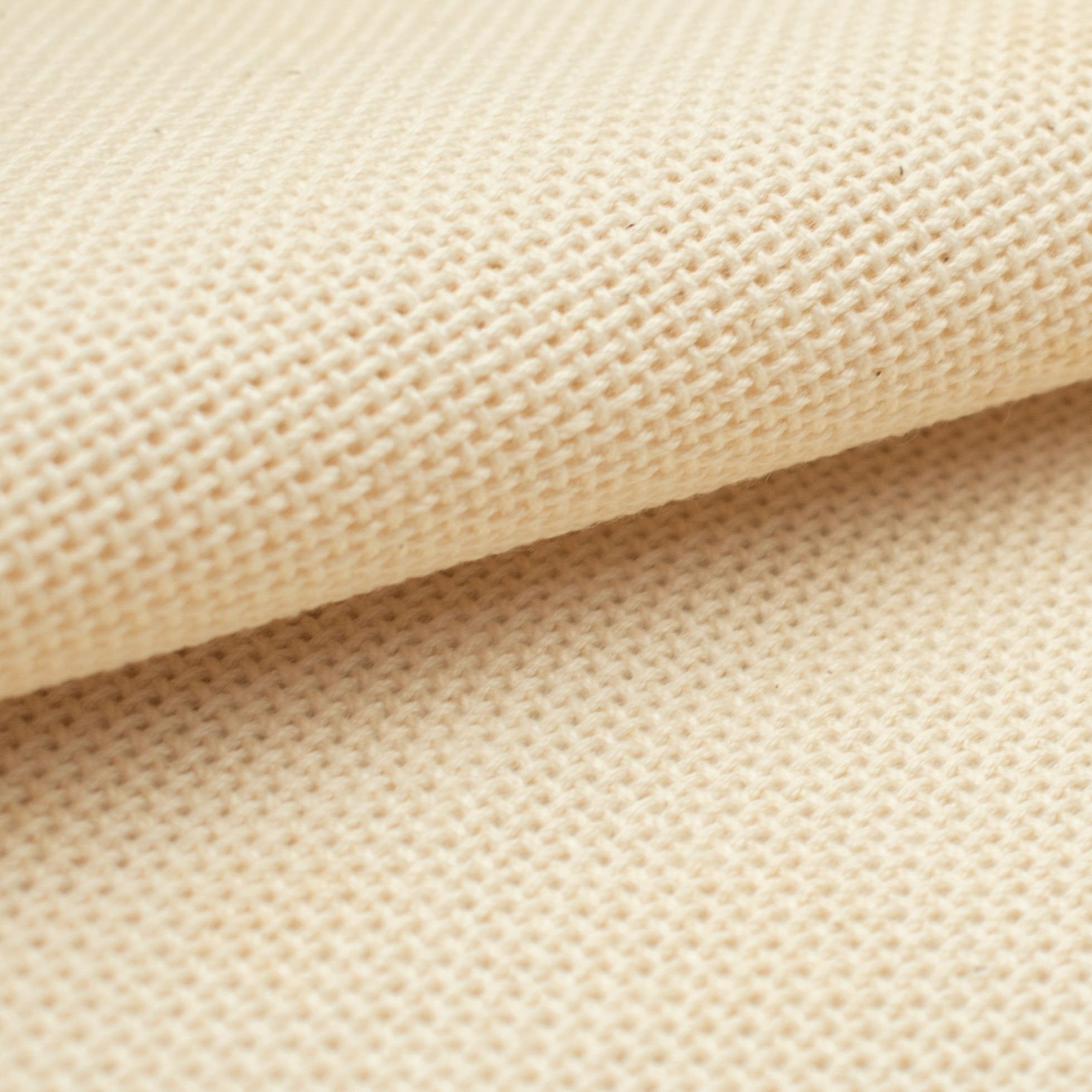 Basket Weave Cotton Fabric - Natural 100% Cotton (Panama Weave)