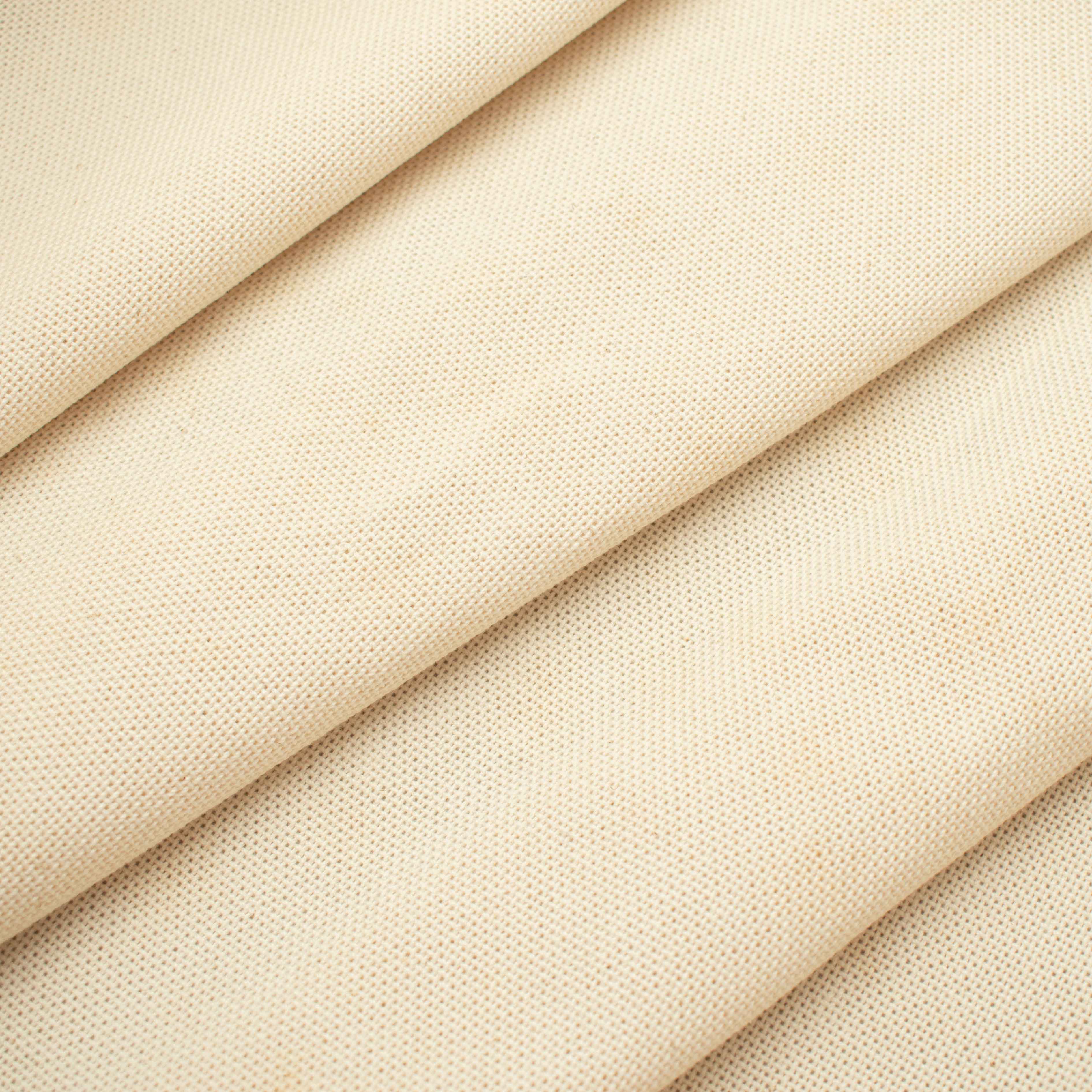 Basket Weave Cotton Fabric - Natural 100% Cotton (Panama Weave)