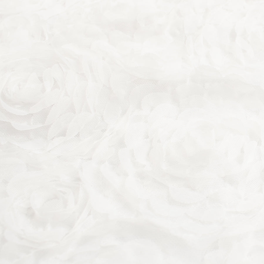 3D Flower Laces White