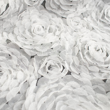 3D Flower Laces White
