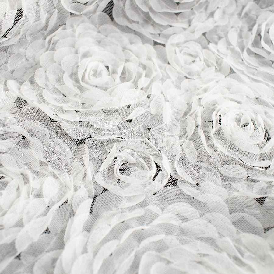 3D Flower Laces White