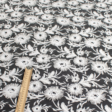 3D Flower Embroidered Laces White