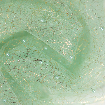 Metallic Glitter Pearl Tulle Netting