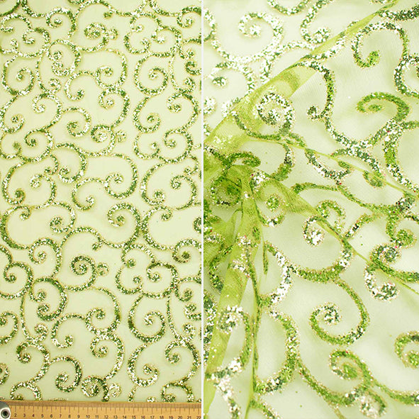 Glitter Floral Tulle Mesh