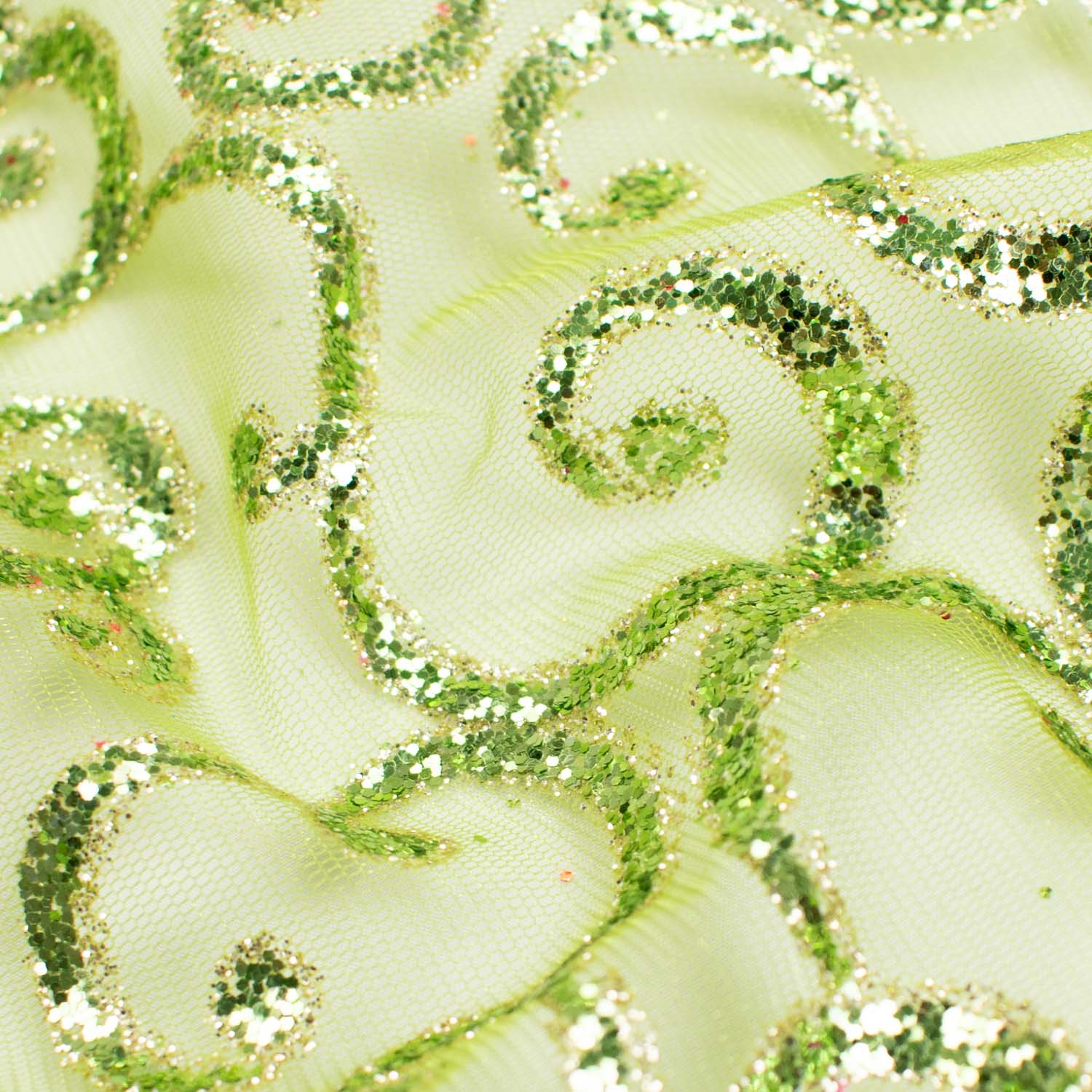 Glitter Floral Tulle Mesh