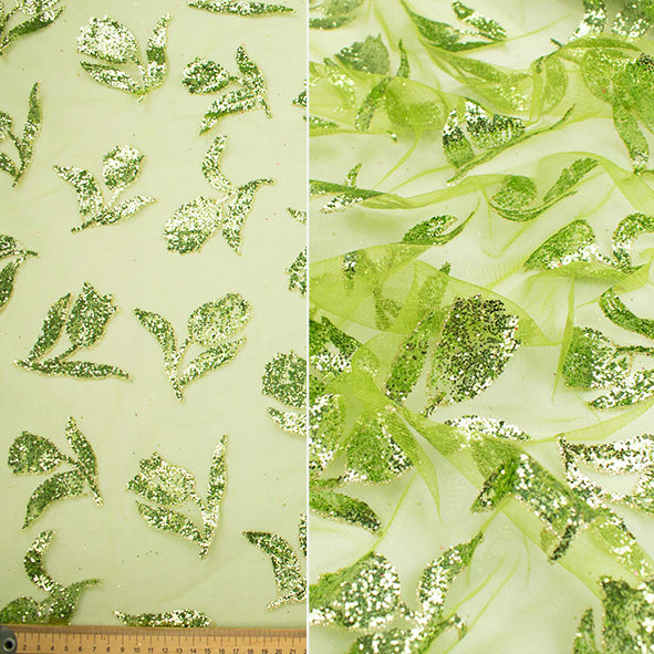 Glitter Floral Tulle Mesh