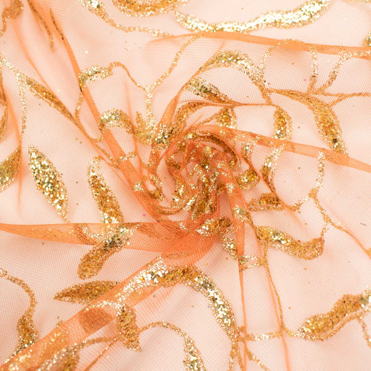 Glitter Floral Tulle Mesh