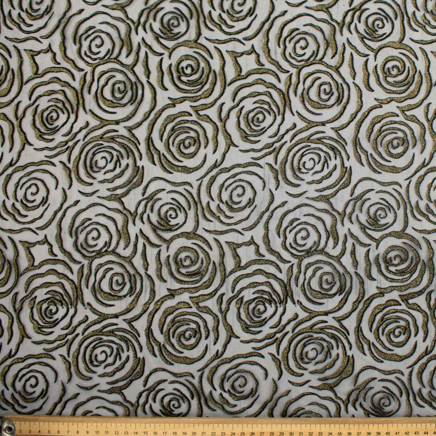 Glitter Rose Floral Tulle Mesh