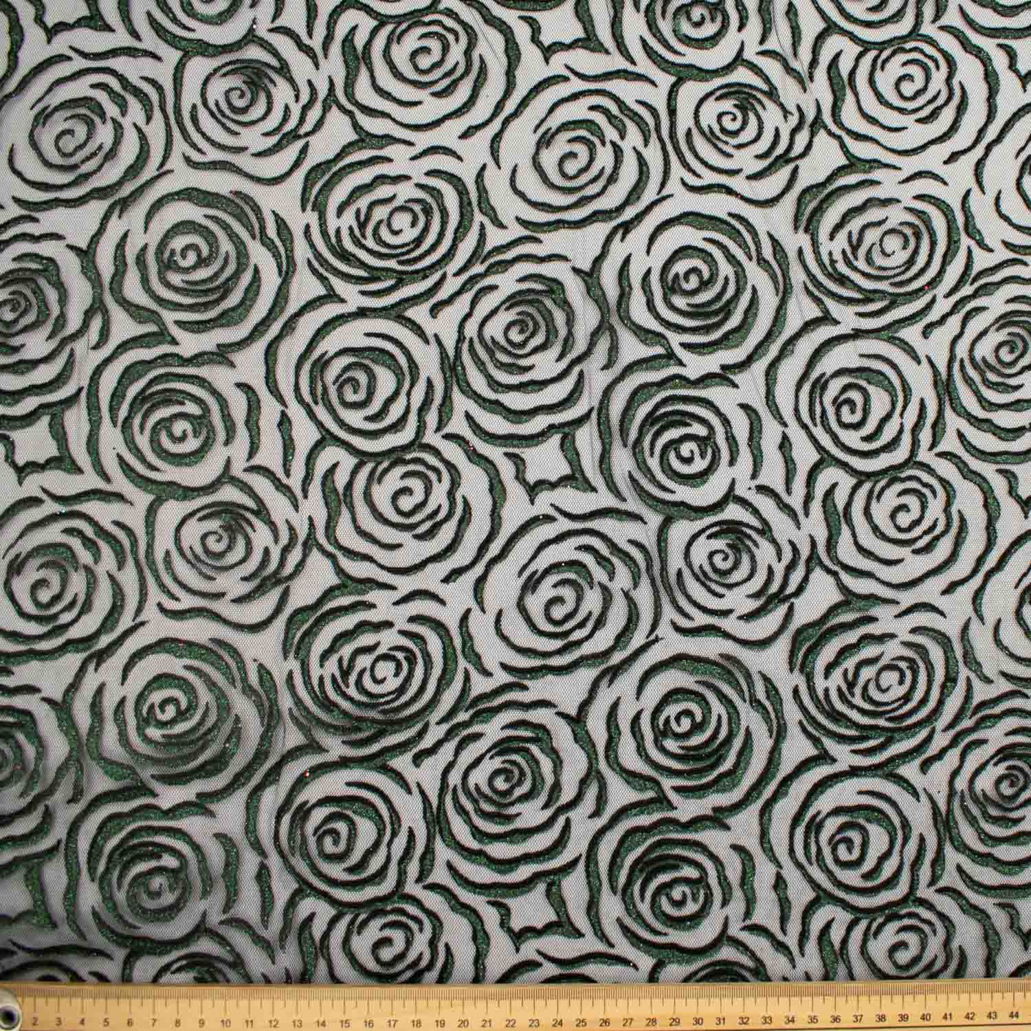 Glitter Rose Floral Tulle Mesh