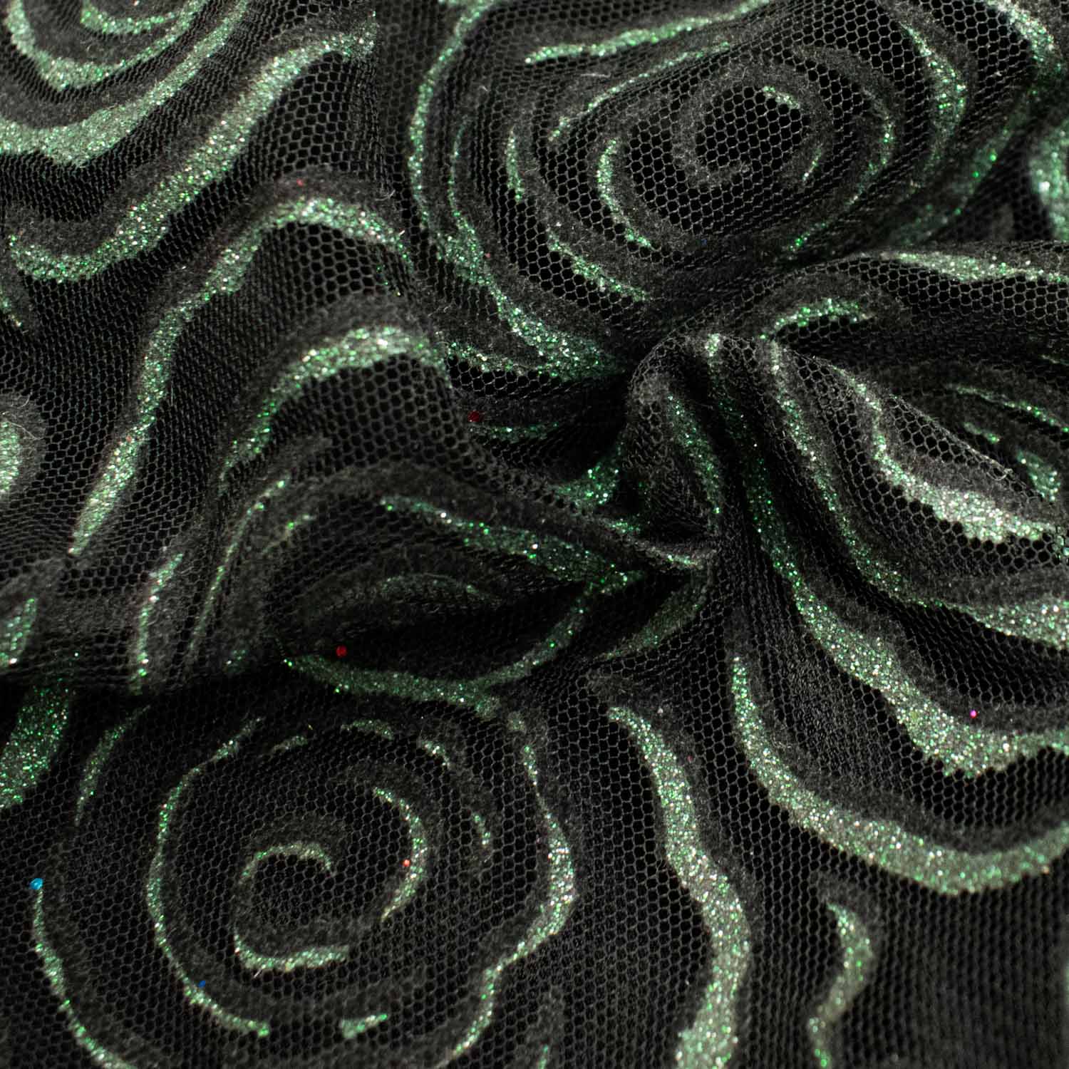 Glitter Rose Floral Tulle Mesh