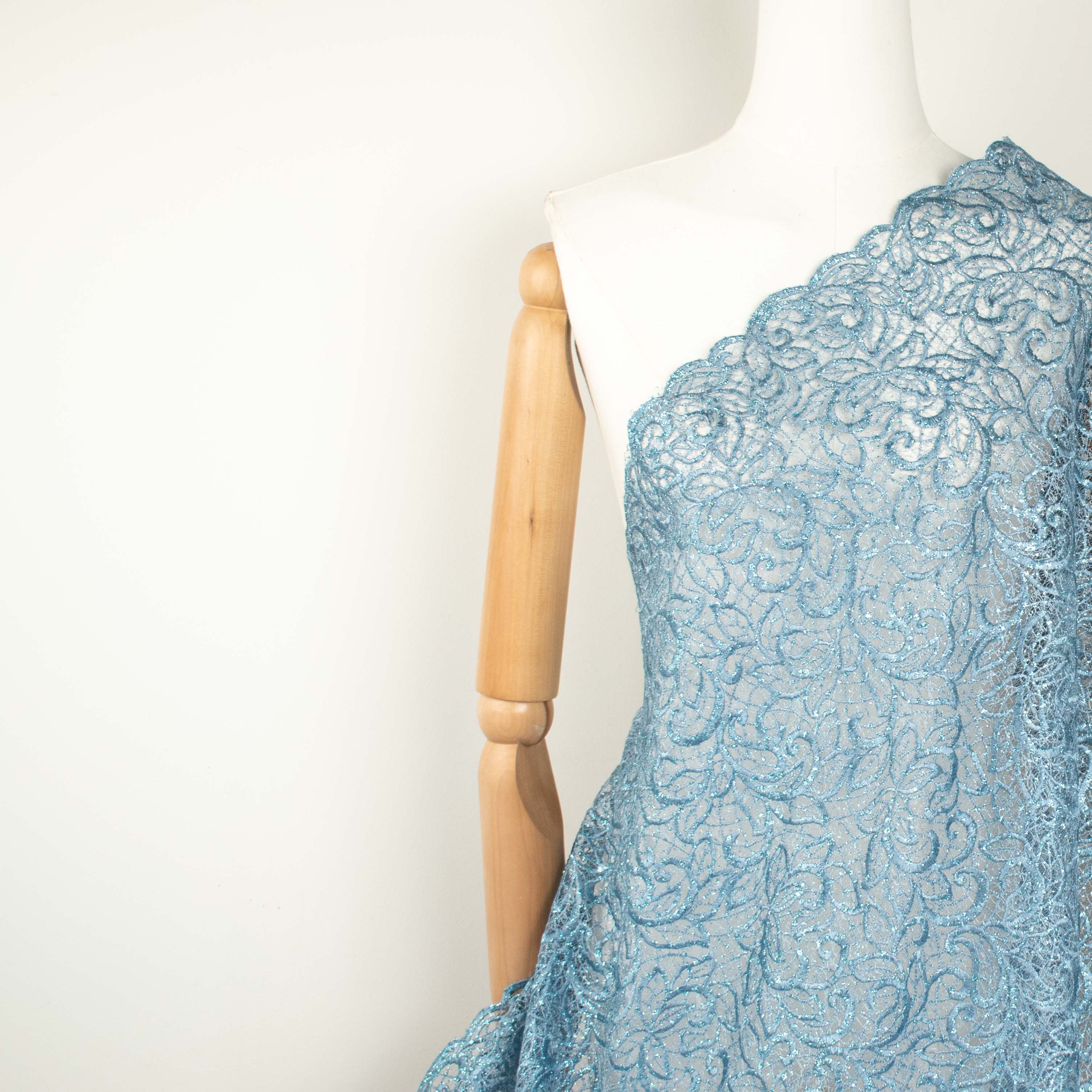 Glitter Guipure Lace Blue